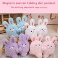 thumbnail image 4 of A Pair Plush Magnetic Keychain Kawaii Couple Attraction Bunny Keychain Easter Valentines Day Gift Novel Magnet Backpack Pendant, 4 of 8