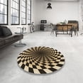 thumbnail image 4 of Ahgly Company Machine Washable Indoor Round Transitional Brown Sand Brown Area Rugs, 7' Round, 4 of 7