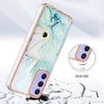 thumbnail image 2 of Slim Wallet for Samsung Galaxy A05s Case with Card Holder, Marble Pattern Back Flip Case PU Leather Kickstand Card Slots Magnetic Clasp Shockproof Anti-fall for A05s, Green, 2 of 6