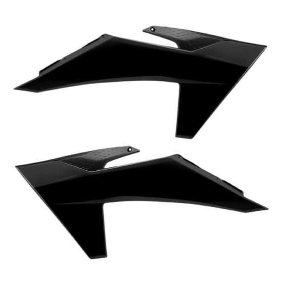 Polisport Radiator Scoops - Black Panels for KTM EXC/SX/XC (2023-2025) - OEM Fit, Glossy Finish, Lightweight & Impact-Resistant, Easy Installation