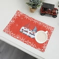 thumbnail image 6 of Ludlz 2PCS Christmas Placemats for Dining Table Washable Non-Slip Heat Resistant Kitchen Table Mats Easy to Clean Christmas Pattern Fabric Wedding Party Desktop Home Decor, 6 of 8