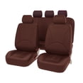 thumbnail image 1 of Ruiboury Car Seat Covers Front Rear Seat Covers Protector Headrest for Minivan Coffee 9 pcs, 1 of 6