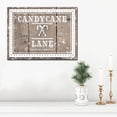 thumbnail image 2 of Brown and White Christmas Candy Cane Lane Wrapped Rectangular Wall Art Decor 12" x 16", 2 of 3