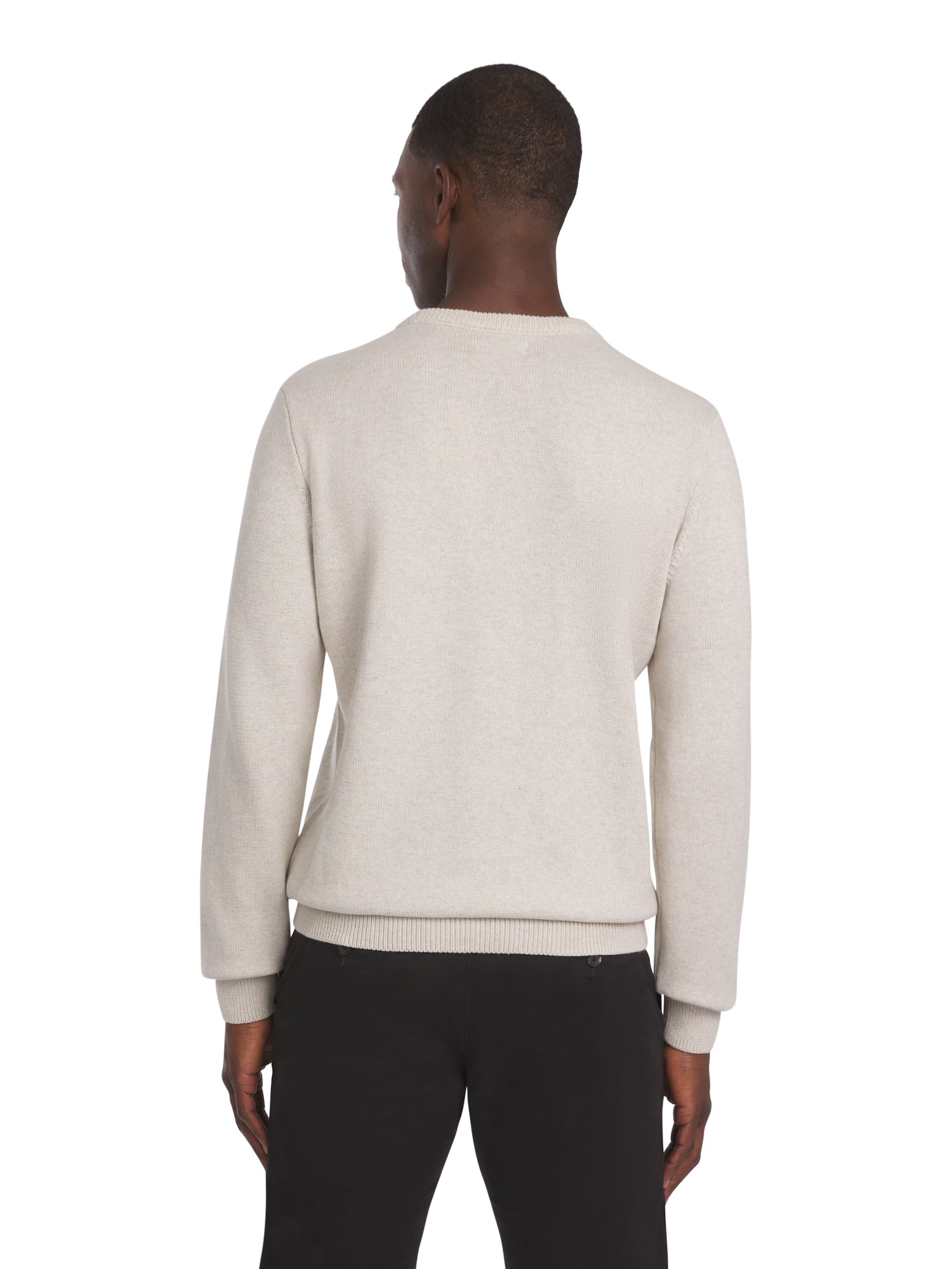Chaps Men's & Big Men's Solid Cotton Crewneck Sweater, Sizes S-2XL