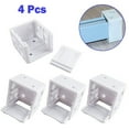 thumbnail image 1 of 4 Pcs Supports de Store Blanc Profil Bas Support de Montage Tête de Rail Couvercle d'Extrémité, 1 of 9