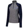 thumbnail image 2 of Women's Navy/Heather Gray Kentucky Wildcats Finalist Raglan Quarter-Zip Jacket, 2 of 3