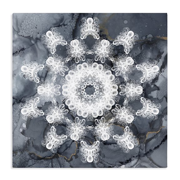 Stupell Industries Eclectic Bohemian Patterned Fractal Canvas Art, 17 x 17, by Christine Zalewski