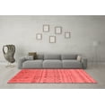 thumbnail image 3 of Ahgly Company Indoor Square Oriental Red Industrial Area Rugs, 5' Square, 3 of 4