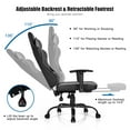 thumbnail image 6 of Gymax Massage Gaming Chair Racing Computer Task Chair Recliner w/Footrest Grey, 6 of 10