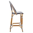 thumbnail image 5 of SAFAVIEH California Outdoor Patio Bar Stool, Navy/White, 5 of 12