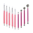 thumbnail image 3 of Stylus Tools 5pcs Herramienta de indentación de arcilla de cerámica de silicona DIY de 2 vías y 4pcs Herramientas de bola de metal de doble punta - Rojo 9 Piezas kenally HA2928-02B, 3 of 6
