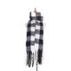 thumbnail image 2 of Bufanda de invierno para mujer, bufanda de tartán a , cálida y cálida, gran rejilla, bufandas unisex suaves, capa de chal para Blanco negro Yinane Bufanda de tela escocesa de invierno, 2 of 8