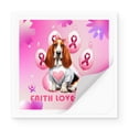 thumbnail image 2 of Faith Love Hope Basset Hound Breast Cancer Awareness Survivor Vinyl Sticker Bassets Dog Breed Lovers Gifts Idea Waterproof Decal Art Decor - 02017, 2 of 5
