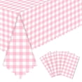 thumbnail image 1 of Mantel NatNarr rosa a cuadros vichy, paquete de 6 unidades, 137 x 274 cm, PEVA, 1 of 7