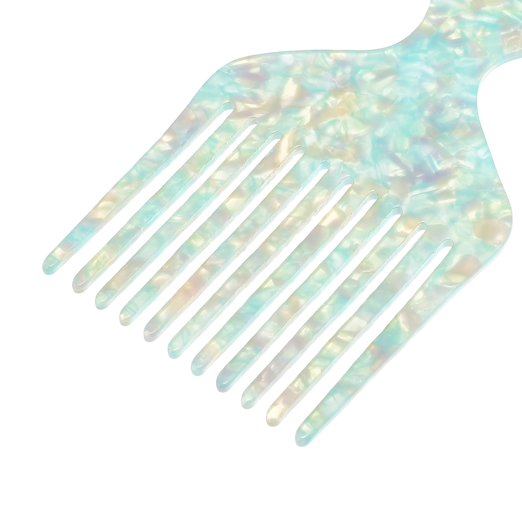 Unique Bargains Wide Tooth Hair Pick Comb Hair Styling Tool for Men Women Green 4.8"