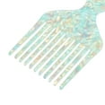 thumbnail image 7 of Unique Bargains Wide Tooth Hair Pick Comb Hair Styling Tool for Men Women Green 4.8", 7 of 7