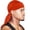 Orange, variant on Premium Velvet Durag for Men 360 Waves Silky Satin Lined Headwrap Long Tail Wide Straps Hip Hop Headband Pirate Cap Sleep Hair Bonnet Styling Acccessories