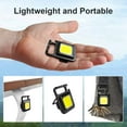thumbnail image 2 of 2Pack COB Small Flashlights, Rechargeable Keychain Mini Flashlight 4 Light Modes Portable Pocket Light with Folding Bracket Bottle Opener and Magnet Base for Fishing Walking Camping, 2 of 8