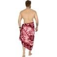 thumbnail image 2 of HAPPY BAY Men's Pareo Regular Holiday Dashiki Sarong Long Shower Beach Wrap One Size Pink-M737 Summer Vacation Party, 2 of 5