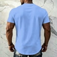thumbnail image 5 of Men's Plain Crew Neck Short Sleeve T Shirt Cotton Blend Loose Fit Solid White Basic Casual Tee,XL, 5 of 5