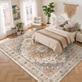 thumbnail image 3 of Roxstand 8x10 Area Rugs for Living Room, Vintage Medallion Washable Rug, Stain Resistant Non Slip Carpet for Bedroom Dining Room Office, Turmeric, 3 of 11