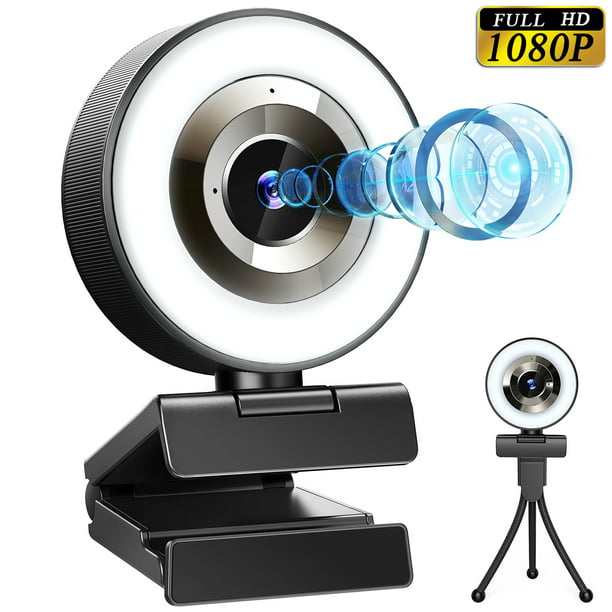 612px x 612px - HD 1080P Computer Camera with Adjustable Ring Light, PC Web Camera with  Advanced Auto-Focus, Laptop Webcam with Microphone, Streaming Webcam for  MacBook PC Zoom Xbox Gaming Online Learning - Walmart.com