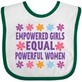 thumbnail image 3 of Inktastic Empowered Girls Equal Powerful Women Girls Baby Bib, 3 of 4