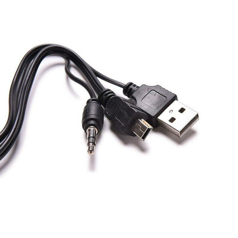 3.5mm USB to Mini USB Standard Audio Jack Connection Cable for Speakers  Mp3/4 