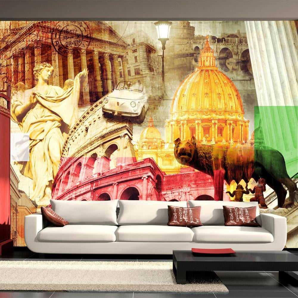 Tiptophomedecor Cityscape Wallpaper Wall Mural Rome Collage