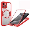 thumbnail image 3 of Funda transparente con protección de pantalla completa 360 para iPhone 14 15 Pro Max 11 12 13Pro 14Plus 15Plus, cubierta magnética para montaje en coche, 3 of 5