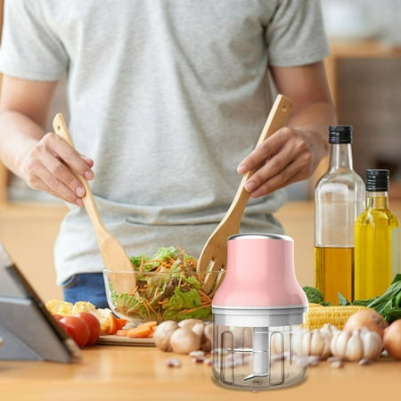 

Household Mini Electric Garlic Chopper Wireless Garlic Masher Household Kitchen Small Food Processor (250ML)