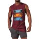 thumbnail image 1 of Camiseta sin mangas de cuello redondo para hombre, informal, a la moda, con estampado, deportiva, de poliéster, 1 of 5