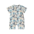 thumbnail image 1 of Wassery Baby Girls Boys Jumpsuit Short Sleeve Crew Neck Romper Bull/ Cactus/ Horse Print Romper Infant Summer Casual Bodysuits Set 0-18M, 1 of 8