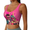 thumbnail image 2 of Sports Bras for Women Workout Tank Tops, Hip Hop People No.114 Running Vest with Removable Cups, 2 of 2