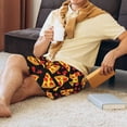 thumbnail image 3 of Wukai Cartoon Pizza Men’s Short Pajama Pants With Pockets Soft Sleep Pj Shorts for Men-4X-Large, 3 of 6