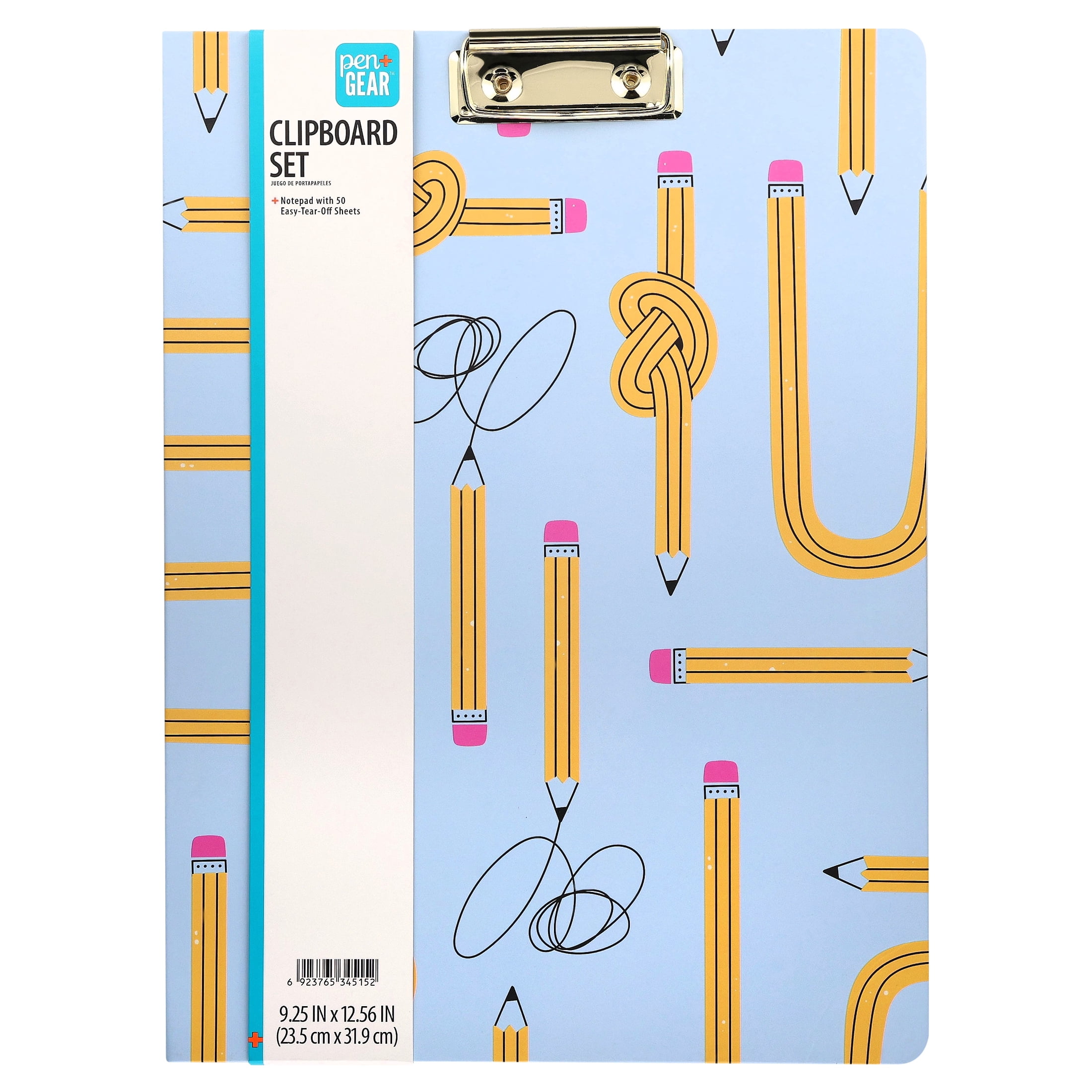 Pen+Gear Clipboard Set with Notepad, Multicolor
