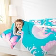 thumbnail image 4 of Homewish Cartoon Axolotl 3 Pieces Queen Comforter Set for Preppy Child,Pink Blue Ultra Soft Bedding Sets,Kawaii Animal Salamander Bedding Comforter Set Breathable,Lightweight Room Decor, 4 of 8