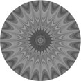 thumbnail image 1 of Ahgly Tapis Rond Lavable en Machine Intérieur Transitionnel Gris Carbone, 8 Pieds Rond, 1 of 7