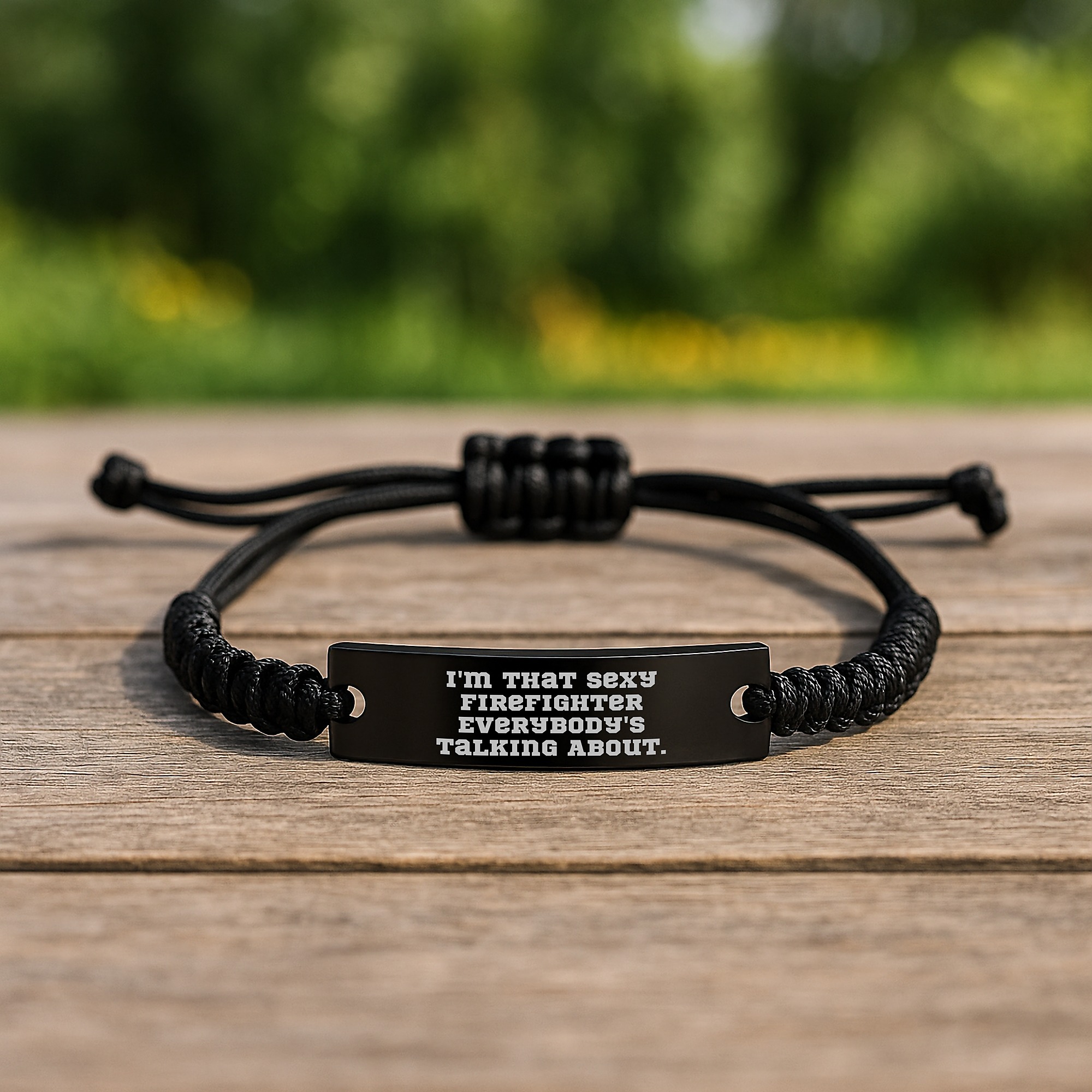Sexy Firefighter Rope Bracelet Funny Gift from Friends for Firefighter Men Christmas Unique Presents