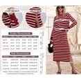 thumbnail image 2 of 2 Piece Skirts Sets for Women Fall Fashion Striped Long Sleeve Dress Knit Lounge Travel Outfits Winter, 2 of 6