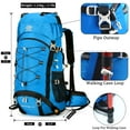 thumbnail image 2 of 60L Travel Hiking Camping Backpack with Rain Cover, Backpack Water Resistant,Climbing Backpack for Men Women, 2 of 6