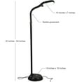 thumbnail image 2 of Brightech Litespan Daylight LED Floor Lamp with Adjustable Reading Light, Black, 2 of 10