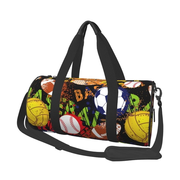 Easygdp Balls Bolsa de Viaje, Bolsa de Mano, Bolsa de Gimnasio, Bolsa de Equipaje para Viaje