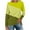 Yellow, variant on Giftesty Womens Shirts Plus Size Women's Solid Round-Neck Long Sleeve Top