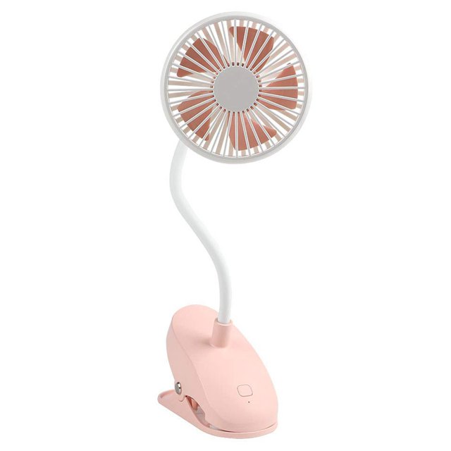 Mini ventilador con clip de 3 velocidades con ventilador de enfriamiento flexible con manguera de ganso flexible