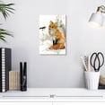 thumbnail image 3 of Elephant Stock Fox And Friend Wall Art - Vertical Canvas Wall Art - Living Room Wall Decor - Animal Canvas - White And Orange Decor By Carol Robinson - 8" x 12", 3 of 8