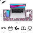 thumbnail image 5 of Long Mouse Pads for Desk,Pink Breast Cancer Desk Mats on Top Of Desks, Desk Mouse Pad Extra Large with 3mm Non-Slip Base and Stitched Edge for Gaming,Office,Work,Home 31.5x11.8in, 5 of 5