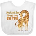 thumbnail image 3 of Inktastic My Great Aunt Loves Me Big Time Cute Giraffe Family Boys or Girls Baby Bib, 3 of 4