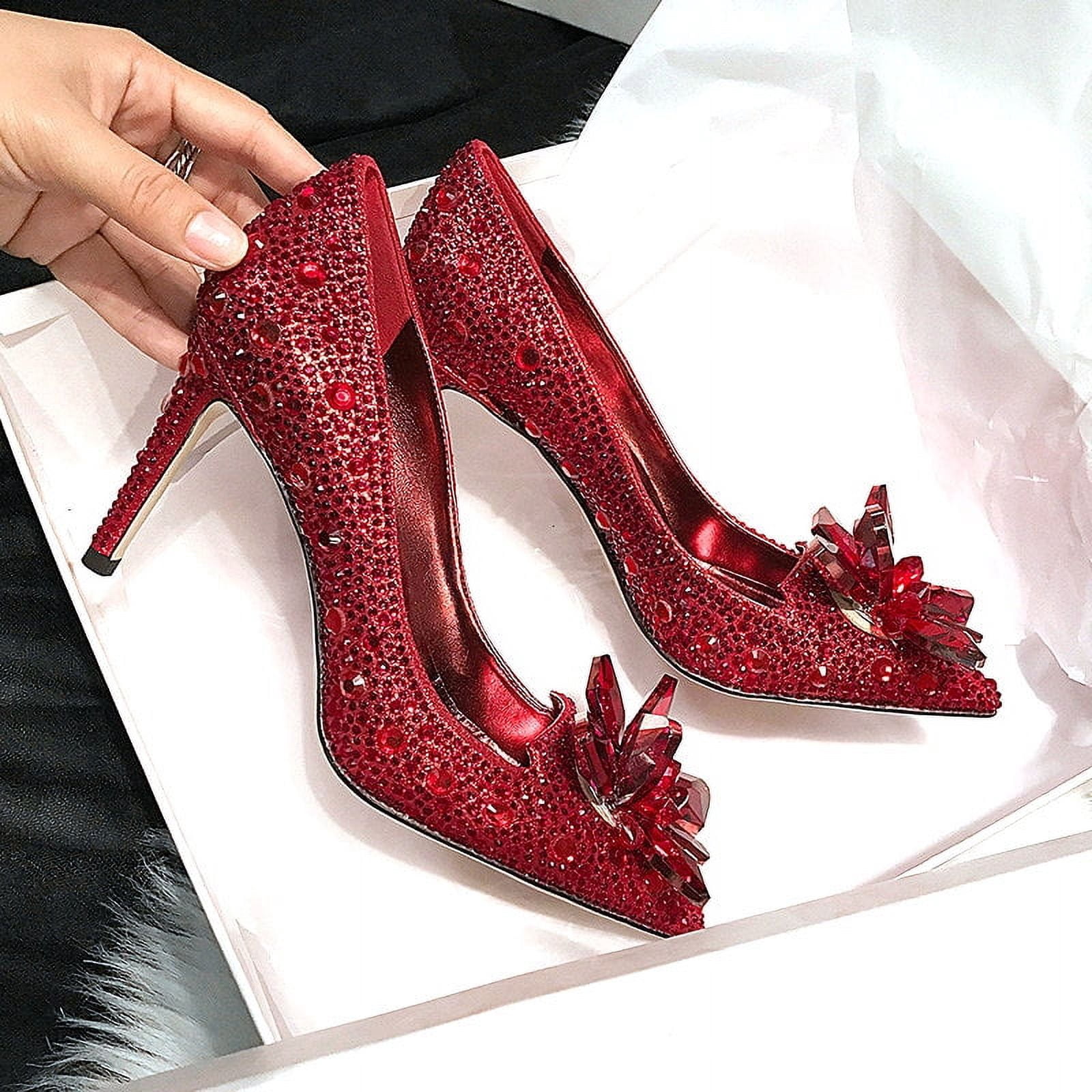 Rhinestone High Heel Shoes