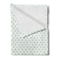 thumbnail image 2 of Green Soft Flannel Fleece Blanket, Retro Pattern with Polka Dots in Pastel Color Baby Nursery Theme Old Fashioned, Cozy Plush for Indoor and Outdoor Use, 60" x 80", Mint Green White, by Ambesonne, 2 of 5